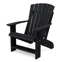 Wildridge Heritage Adirondack Chair, Black - Outdoor All-Weather Poly Furniture for Patio, Deck, Yard