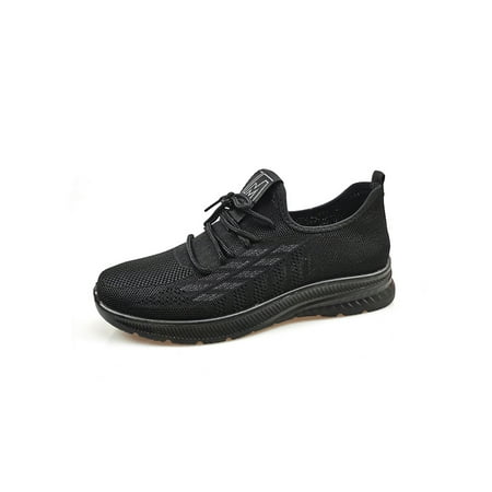 

SIMANLAN Unisex Sneakers Mesh Running Shoes Workout Walking Shoe Womens Round Toe Athletic Sneaker Mens Breathable Men Black Gray 6