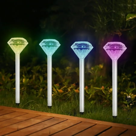 

PeiBai Solar Lights Outdoor Water-Resitant Led Lighting Solar Powered Outdoor Lights Solar Garden Lights for Patio Yard (4Pack)