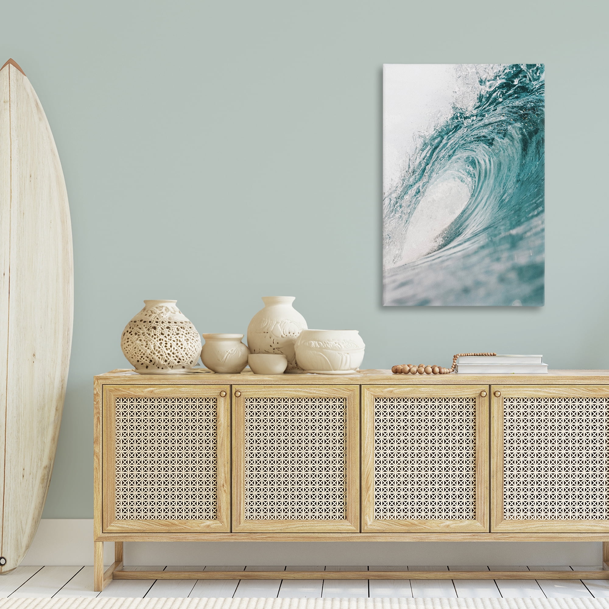 Stupell Industries Rolling Surf Waves Nautical & Beach Photography Wrapped Canvas Art Print Wall Art, 30 x 45