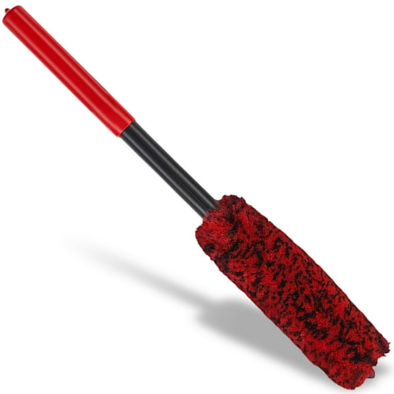 Qenwkxz 15inch Car Wheel Cleaning Brush Nylon Car Wheel Rim Detailing Brush with Long Handle Bendable Car Cleaner Brush Synthetic