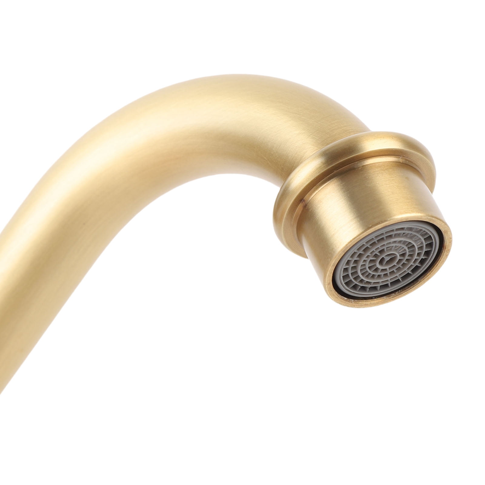 YAHHU Basin Faucet Short Brass Double Handle Cold Hot Water Swivel Sink Faucet for Kitchen Bathroom European Antique Style (9.4 inches / 24 cm)