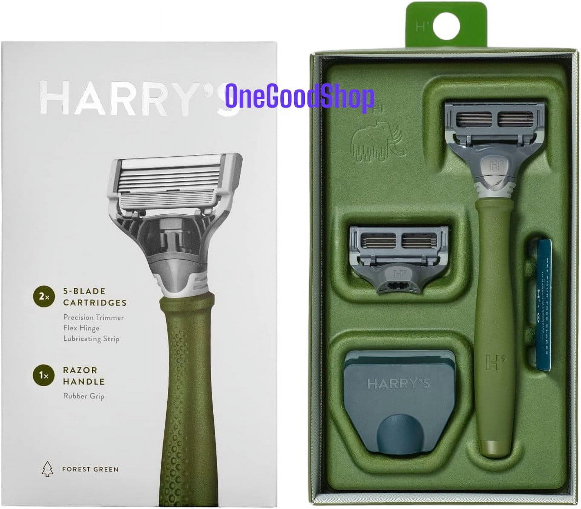 Harry's Men's 5-Blade Manual Razor with Rubberized Grip Handle, 2