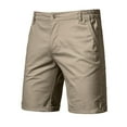 thumbnail image 2 of Honeeladyy Mens Solid Colour Shorts Breathable Mesh Quick Dry Stretch Five Point Casual Sports Beach Trousers, 2 of 9