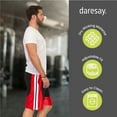 DARESAY Mens Athletic Shorts with Pockets, Workout Active Performance