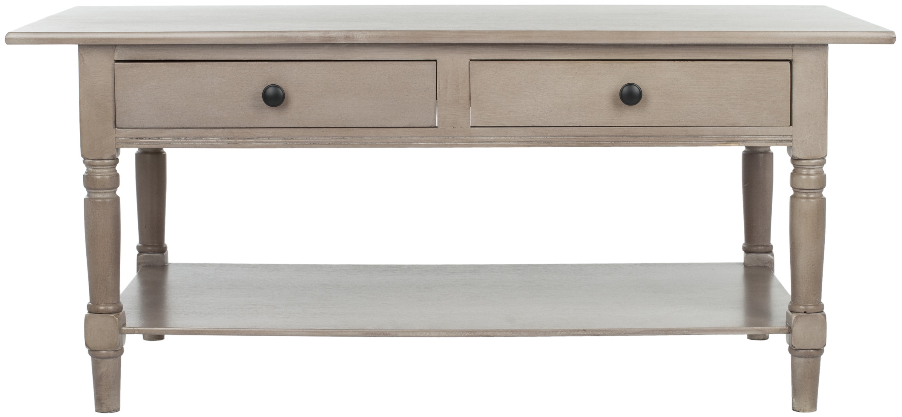 SAFAVIEH Boris Solid Contemporary 2 Drawer Coffee Table, Vintage Grey