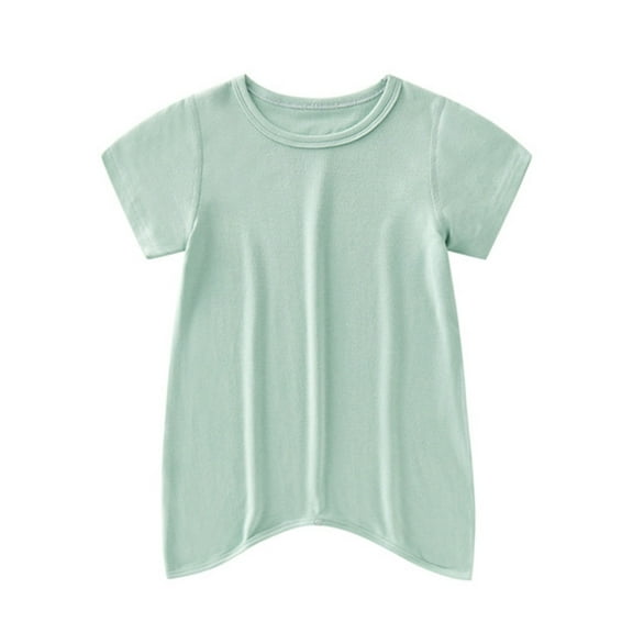 LIIPEE Boys Onesie Summer Comfort Soft Short Sleeve Round Neck Solid Color Romper Toddler Trendy Daily One-Pieces,Army Green,8-16 Months