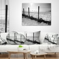 thumbnail image 3 of Designart Landscape in Snow with Fence - Oversized Beach Throw Pillow - 16x16, 3 of 4