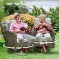 thumbnail image 3 of Brafab 7 Seat Outdoor Patio Furniture Set with Swivel Chair, PE Wicker Patio Conversation Sets Cushioned Seat Couch Outdoor Sectional Chair Sofa Set for Yard Garden Porch, 3 of 6