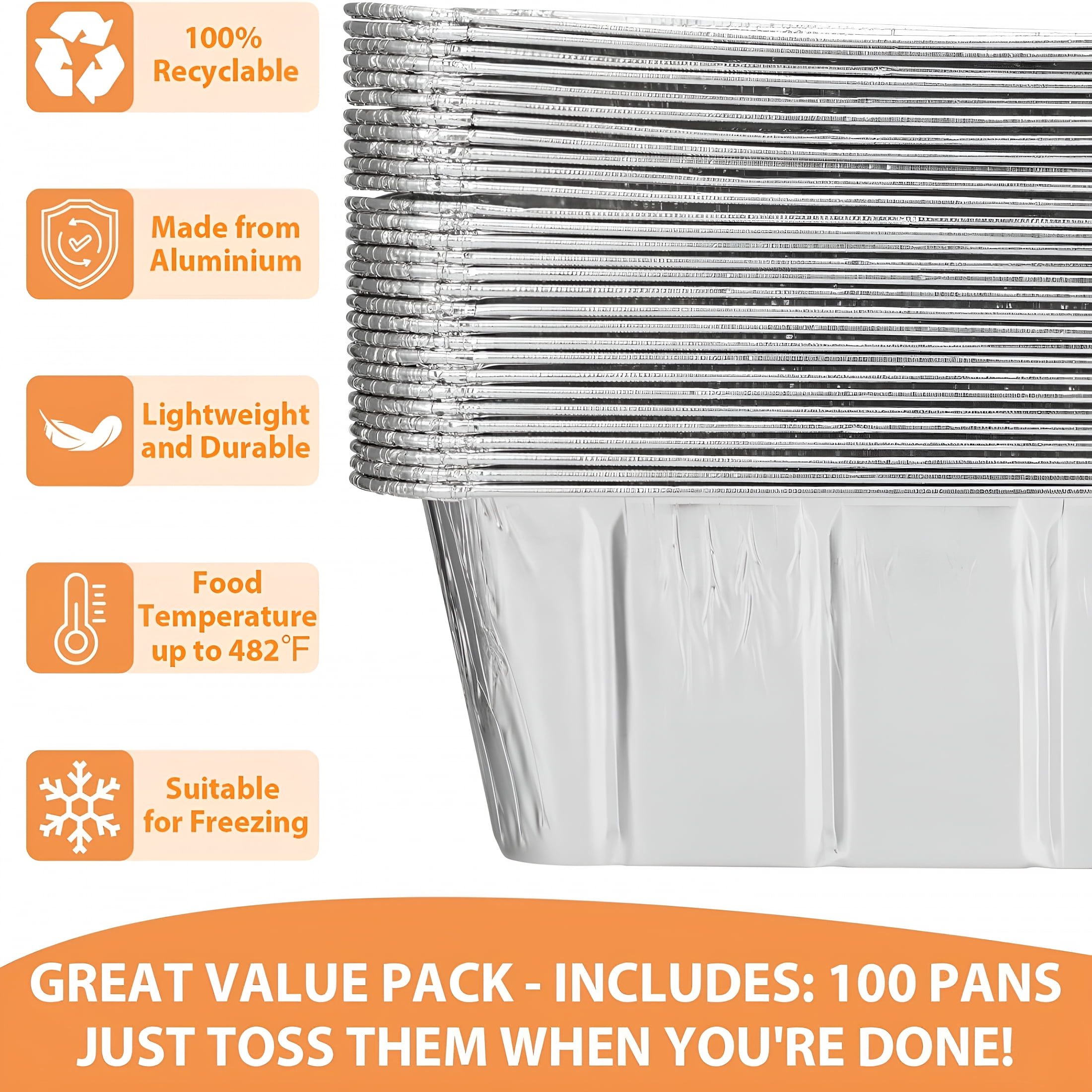 ACDANC 100 Pack Blackstone Griddle Accessories Grease Catcher Cup Liners, Aluminum Foil Drip Pan Disposable for 17"; 22"; 28"; 36"; Blackstone Griddle Drip Tray Holder Grill Rear Grease Cup Liners