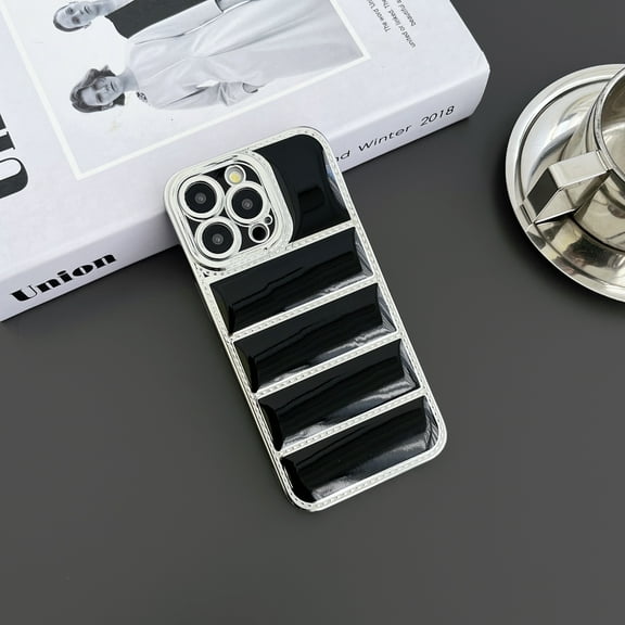 Allytechgroup Compatible with iPhone 16 Plus Case, Plating Frame Slim Lightweight Phone Case for Women Men Shockproof and Anti-Scratch Protective Back Cover for iPhone 16 Plus, Black