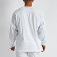 thumbnail image 5 of Zshosam Shirts for Men Men's Comfortable Classic Long Sleeve Crew Neck T-Shirt(White,M), 5 of 7