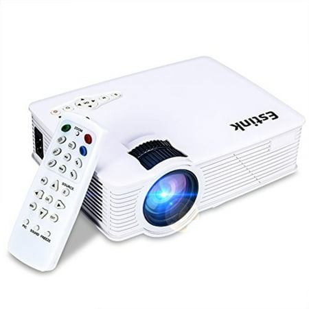 Mini Projector, Portable LED Projector Support 1200 Lumens Full HD 1080P Multimedia Projector USB/SD/AV Input for Video Movie Games Party Home