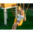 thumbnail image 5 of Avenlur  Forest Modern House Outdoor Wooden Swing Set Children's Wood Playset 2 Belt Swings, Clubhouse Fort, Windows, Ladder, Wavy Slide Toddlers, Kids Climbers Play Adventure Rock Climbing, 5 of 17