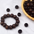 thumbnail image 7 of 50pcs 20mm Black Coffee Wood Beads Large Hole Round Beads Natural Wooden Loose Spacer Beads for DIY Crafts Jewelry Making Garlands Home Decor, Hole: 10 mm, 7 of 7