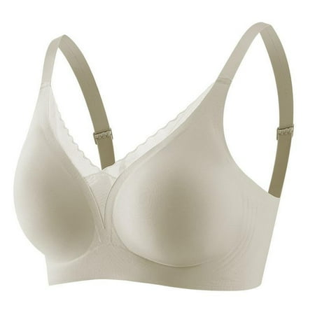 Gnurob Womens Lace Bralette Push Up Wire Free Bras Padded Seamless Bralettes Hide Back Fat Bra Adjustable Straps Underwear for Heavy Breast Everydaywear Clearance Saving Green Small