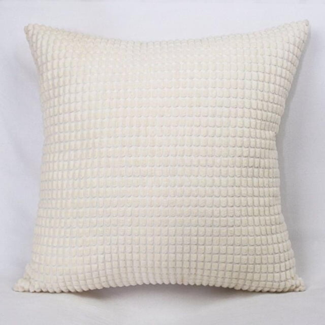 Funda de almohada cuadrada maciza perfecl 60x60 cm Blanco crema
