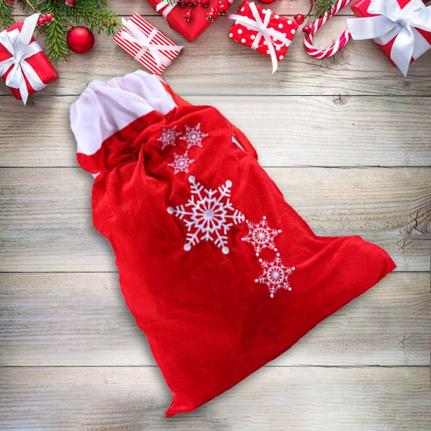Bolsas de regalo de Navidad de gran tamaño con cordón bolsa de regalo reutilizable grande