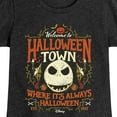 thumbnail image 3 of The Nightmare Before Christmas - Halloween Town Sign - Toddler And Youth Girls Short Sleeve Graphic T-Shirt, 3 of 5