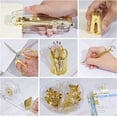 thumbnail image 6 of NiOffice Office Desktop Accessory Kit Workspace Organizers Desk Supplies, Acrylic Stapler Staple Remover Tape Holder Pen Holder Ballpoint Pens Scissors Phone Holder Binder Clips 1000PCS Staples (Gold), 6 of 7