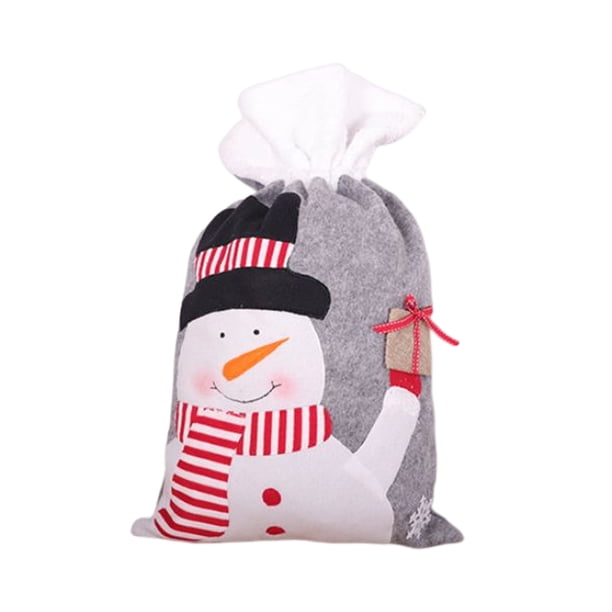 Advancent Regalo de Navidad Bolsas de regalo Claus Muñeco de nieve Elk Bolsa de almacenamiento resistente al desgarro Juguetes para galletas Kits de decoración para fiestas Muñeco de nieve