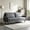 Gray + Polyester + 3 Seat, variant on AUU Kent European-Style Velvet Sofa with Tapered Wood Legs – Modern Sleek Single Couch for Living Room, Apartment, or Condo