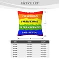 thumbnail image 4 of ZICANCN Decorative Throw Pillow Covers , Rainbow Banner Couch Sofa Decorative Knit Pillow Covers for Living Room Farmhouse 16"x16", 4 of 8