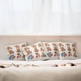thumbnail image 3 of Ambesonne Cartoon Throw Pillow Cover 4 Pack, Teddy Bear Design, 18", Chocolate Cream, 3 of 6