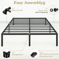 thumbnail image 3 of LEVELEVE Premium Queen Size Bed Frame 14 Inch - Reinforced Metal Platform Bed with Strong Load-Bearing, Under Bed Clearance for Storage, No Box Spring Needed, Quick & Easy Setup, 3 of 6