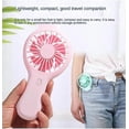 thumbnail image 5 of Handheld Mini Fan USB Charging Convenient Creative Small Catapult Fans Pocket Handheld Fan Wedding Gift (Color: WHITE), 5 of 5