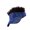 Black hair royal blu, variant on Glittering Rhinestones Baseball Hat with Open Top and Wig Hair Design Vacation Sun Hat For Teens Eye Catching