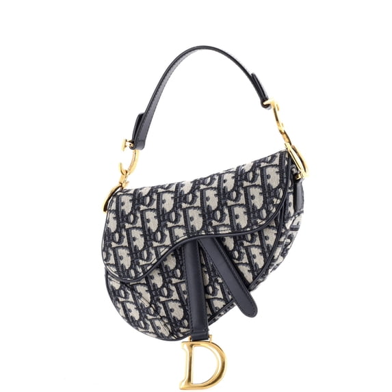 Pre-Owned Saddle Handbag Oblique Canvas Mini By Rebag
