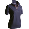 thumbnail image 2 of CLOVERY Women's Activewear Quick Drying 2-Button Placket Polo Short Sleeve Shirt (S-3XL), 2 of 4