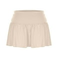 thumbnail image 5 of Oplxuo Womens Mini Skirt Casual Fold Over Low Waist Pleated Tennis Athletic Skorts Ruffle Skirts, 5 of 5