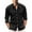 Black, variant on KDFJPTH Mens Spring And Summer Fashion Casual Solid Color Cotton And Collar Button Long Sleeve Shirt Top