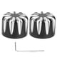 thumbnail image 4 of Axle Cap Axle Cover Axle Nut Cover Spinning Axle Cap Nut Cap Pair Of Motorcycle CNC Aluminum Axle Nut Cap Cover Water Drop Type Fit For Electra/Road GlidesBlack ANGGREK Negro, 4 of 8