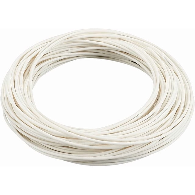 32,81 yardas de cordón de ribete de plástico de 3 mm, cordón de ribete de poliéster blanco para ganchillo, punto, tejido o adornos en prendas de vestir y cojines.