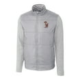 thumbnail image 2 of Men's Cutter & Buck Gray Minnesota Golden Gophers Vault Stealth Hybrid Quilted Full-Zip Windbreaker Jacket, 2 of 3