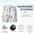 thumbnail image 5 of Xecao Nautical Lighthouse Sailboat for Men's Swimming Trunks Swim Trunks Quick Dry Swim Shorts with Mesh Lining Funny Swimwear Bathing Suits, 5 of 9