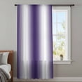 thumbnail image 4 of Purple White Ombre Sheer Curtains 96 Inches Long, Retro Rustic Minimalist Abstract Art Light Filering Curtains, Privacy Drapes Simi Floor to Veiling Curtain for Living Room Bedroom Window Treatment, 4 of 9