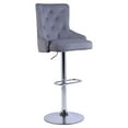 thumbnail image 1 of Alexent Tabourets de Bar Pivotants Réglables en Velours 43.7 Pouces-51.6 Pouces Gris (Ensemble de 2), 1 of 7