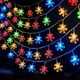 thumbnail image 4 of Luces navideñas, cadena de luces con forma de copo de nieve a batería de 20 pies y 40 LED para jardín y dormitorio, 4 of 5