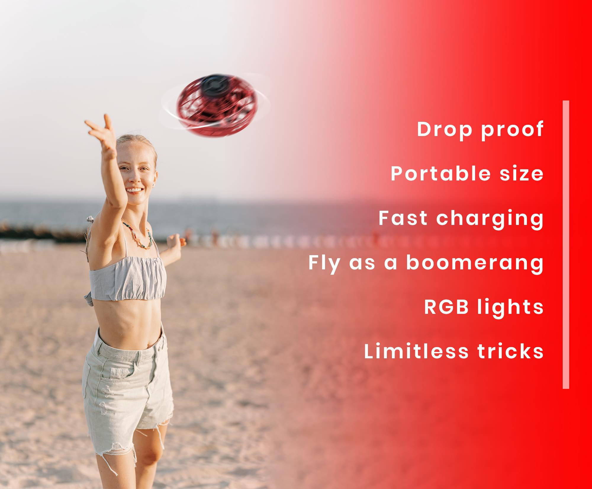 Spinner Peão Voador Led Drone Ufo Brinquedo Boomerang Fidget em Promoção na  Americanas