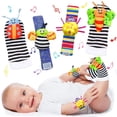 thumbnail image 1 of Sonajeros para bebés, calcetines y juguetes de muñeca YZhouD Sonajeros para muñecas y pies para bebés Juguetes para manos y pies para recién nacidos Sonajero para brazos y manos Buscador de pies, 1 of 5