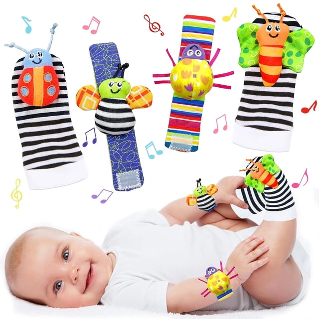 Sonajeros para bebés, calcetines y juguetes de muñeca YZhouD Sonajeros para muñecas y pies para bebés Juguetes para manos y pies para recién nacidos Sonajero para brazos y manos Buscador de pies