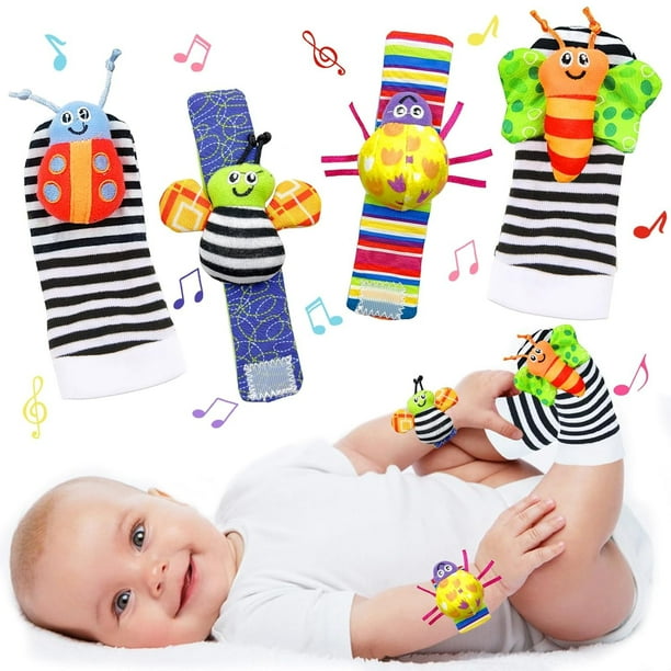 Sonajeros para bebés, calcetines y juguetes de muñeca YZhouD Sonajeros para muñecas y pies para bebés Juguetes para manos y pies para recién nacidos Sonajero para brazos y manos Buscador de pies