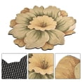 thumbnail image 3 of LEFU for Lotus Flower Round Carpet Chinese Style Floor Mat Bedside Rug Non-Slip Absorbent Kitchen Bathroom Living Room Entrance Soft Polyester Crystal Velvet 40x40cm, 3 of 10