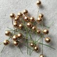 thumbnail image 2 of 100pcs 10MM DIY Imitation Berry Wreath DIY Christmas Golden Ball Berry DIY Christmas Decorative Accessories Golden, 2 of 8