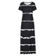 thumbnail image 4 of Vestido de Manga Corta para Mujeres Sexy Impreso Cuello en V Vestido Largo Delgado, Moda de las Señoras para la Primavera Y el Verano, 4 of 5