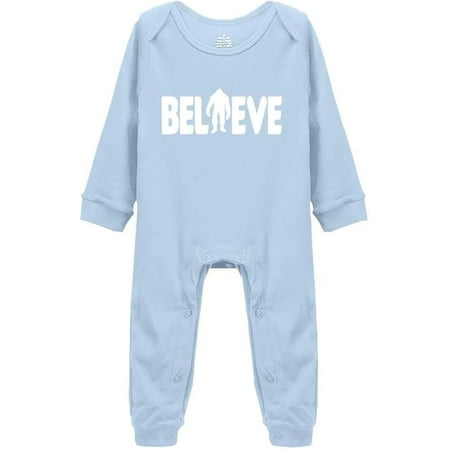 

GKrepps Bigfoot Sasquatch Believe Funny Infant Cotton Clothing Footed Newborn Playsuit